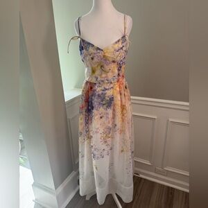 En Saison Floral Midi Dress from Anthropology Size Medium